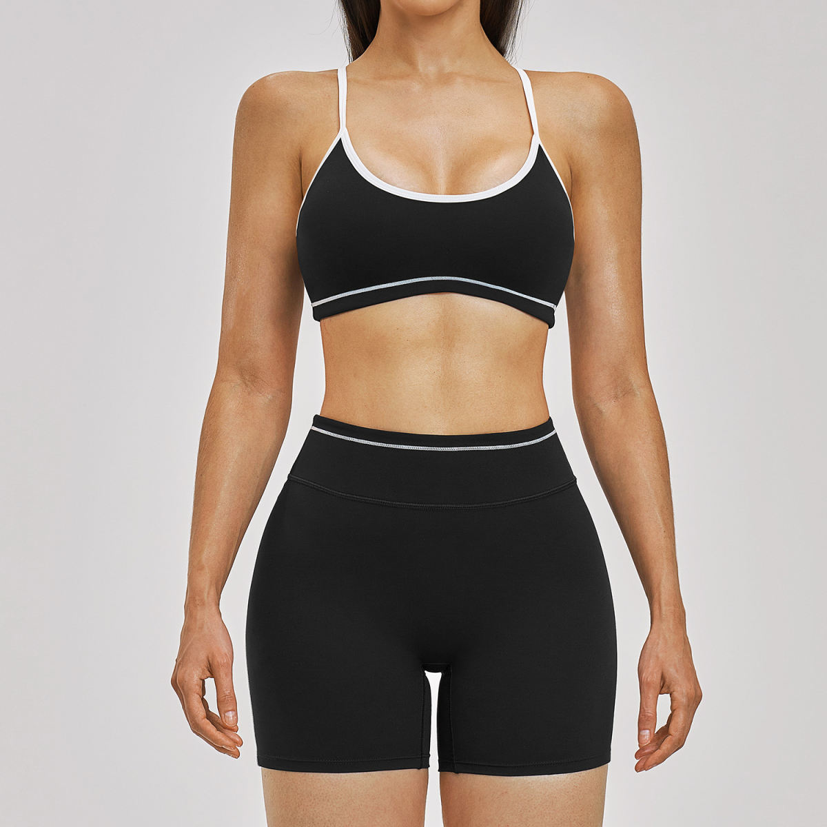 Beautiful-back Quick-drying Fitness Set Outdoor Running Workout Set