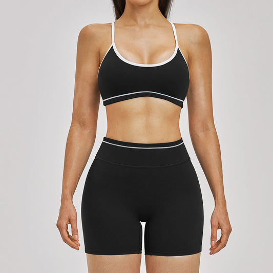 Beautiful-back Quick-drying Fitness Set Outdoor Running Workout Set