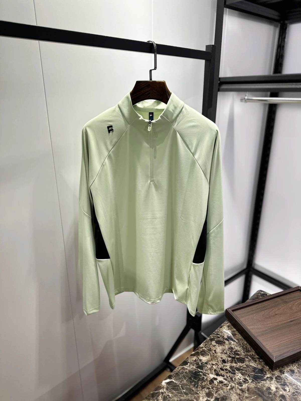 Men's Half Zip Stand Collar Long Sleeve T-Shirt Quick Dry Breathable Color Block Athletic Top With Side Pockets UPF Sun Protection Outdoor Running Hiking Cycling Gym Performance Pullover