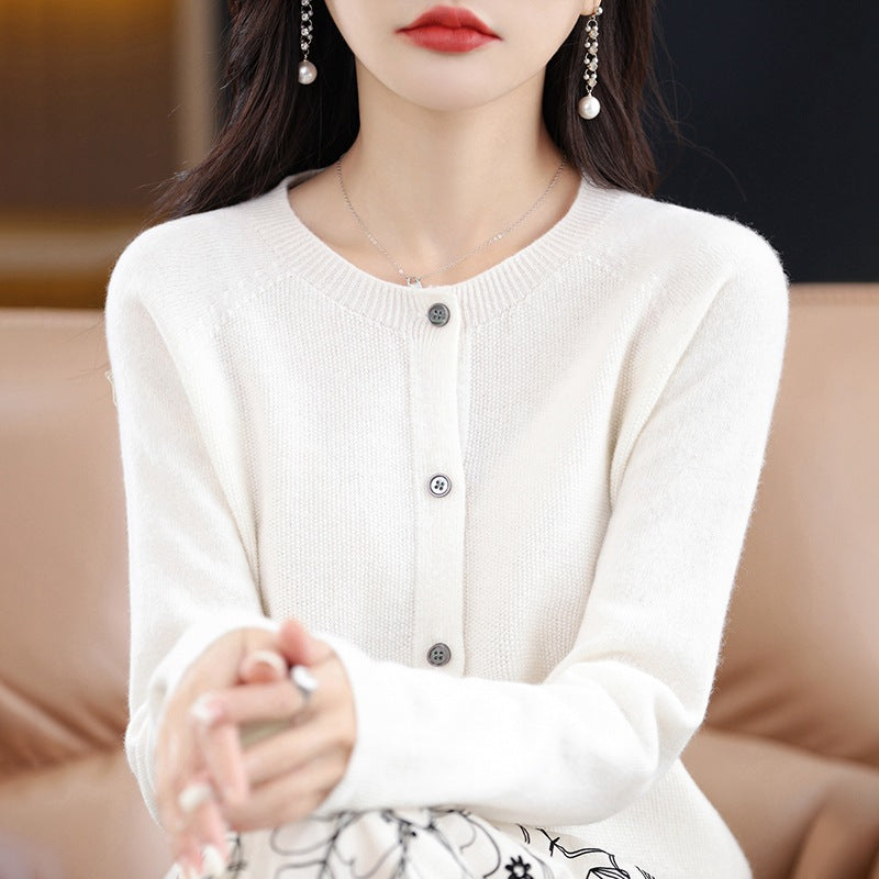 Osmanthus Needle Knit Cardigan For Women New AutumnWinter Korean-Style Design