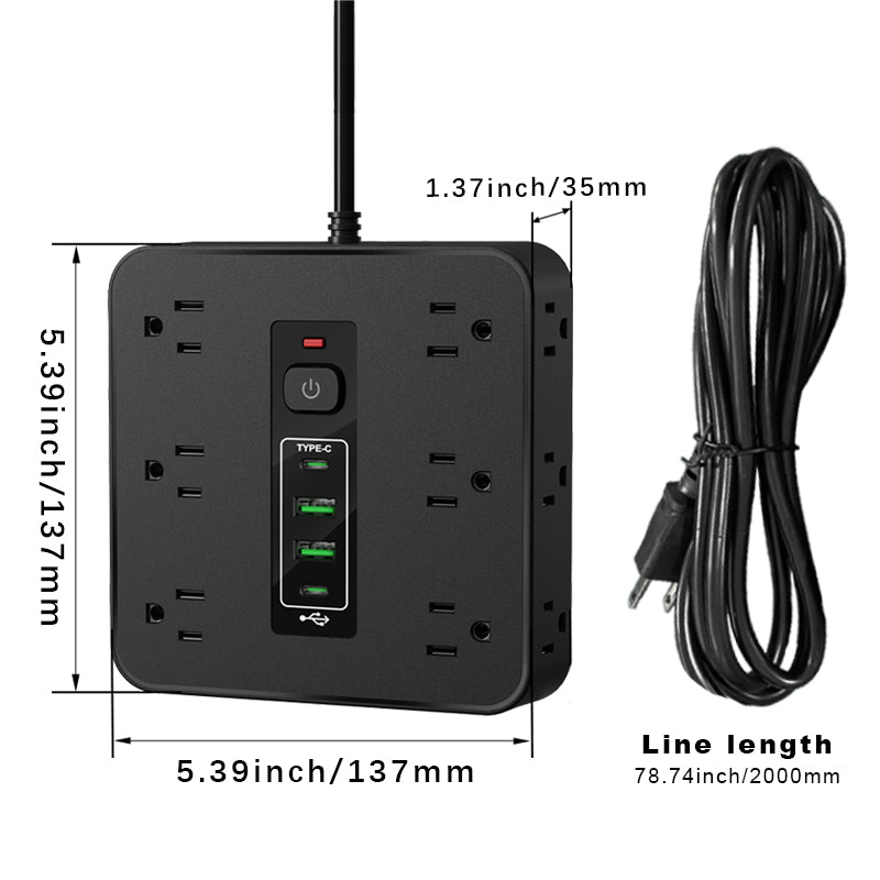 TK Prohibits The Sale Of American Standard Household Office Intelligent American Standard Plug-in Multi-hole Socket With USB Charging Plug-in Board PD Switching Power Supply Overload Protection Pl