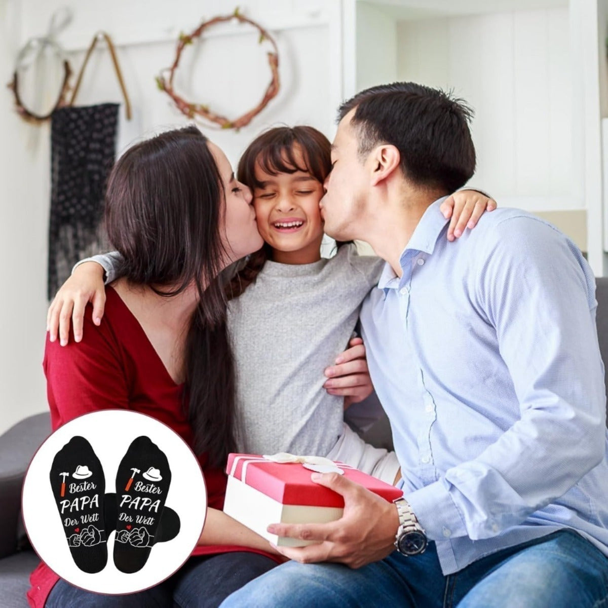 2 Pairs Of “Best Mom And Dad” Socks, Pink Socks For Mom And Black Socks For Dad, Cozy Parent Socks In A Set, Soft, Warm And Comfortable Matching Socks For Mother’s Day And Father’s Day