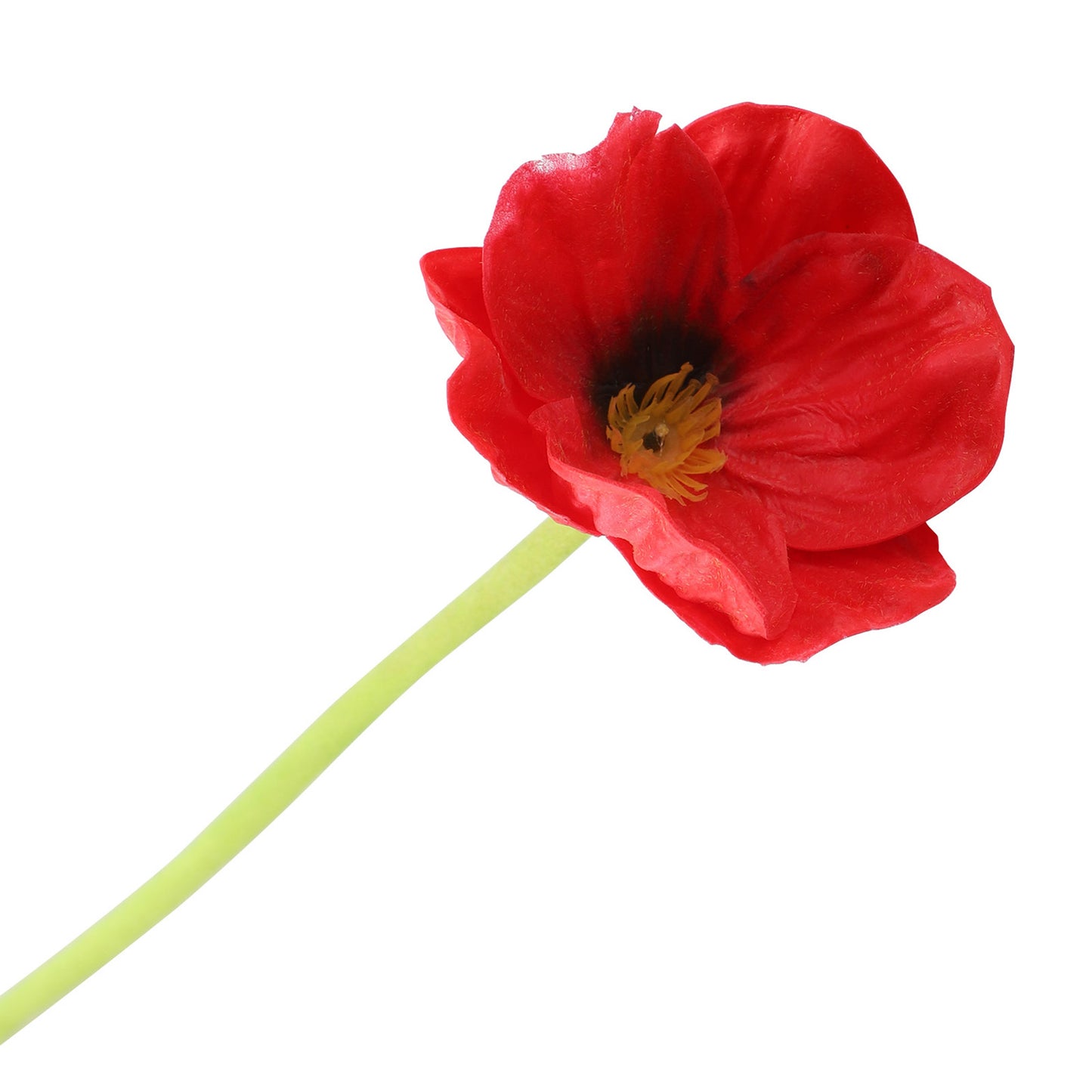 Red Artificial Flower PU Material Decorative Flower For Wedding Home Living Room Kitchen 12.5 Inch