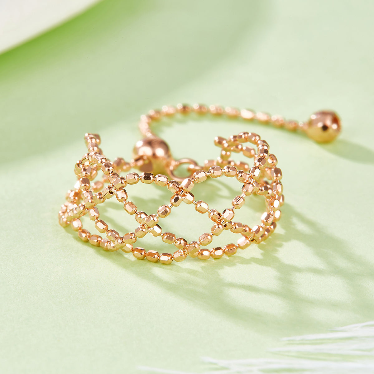 S925 Sterling Silver Hollow Mesh Ring 0.6g Ultra-Light 14-21mm Adjustable 8.4mm Wide Platinum Gold Rose Gold Plated Gift Box
