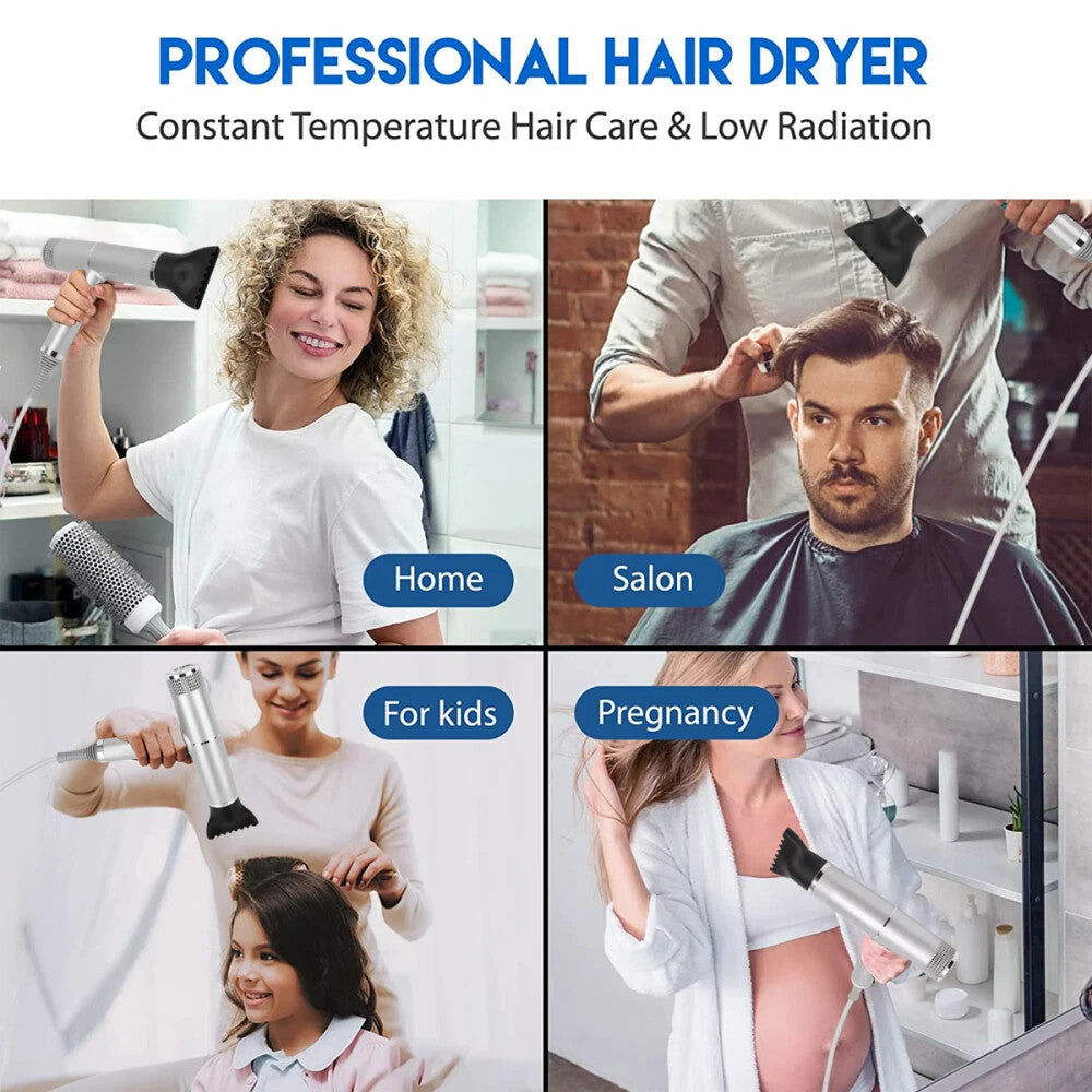 3in1 Professional Style Hair Dryer Nozzle Concentrator Blower Pro Salon Heat UK