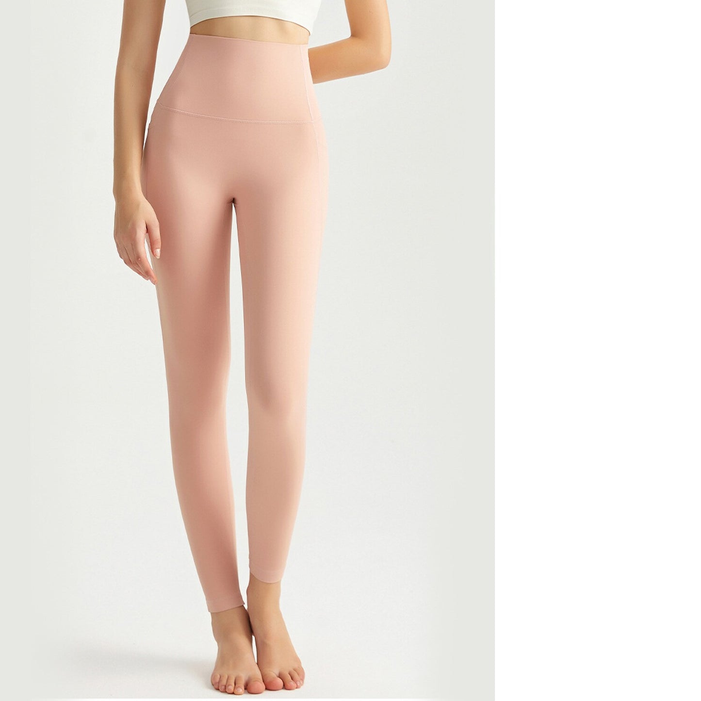 New Bare-Sense Hip-Lifting Yoga Pants For Women, Peach Butt Design With Pockets, High-Stretch Tight Fit, Seamless Quick-Dry Running & Yoga Leggings