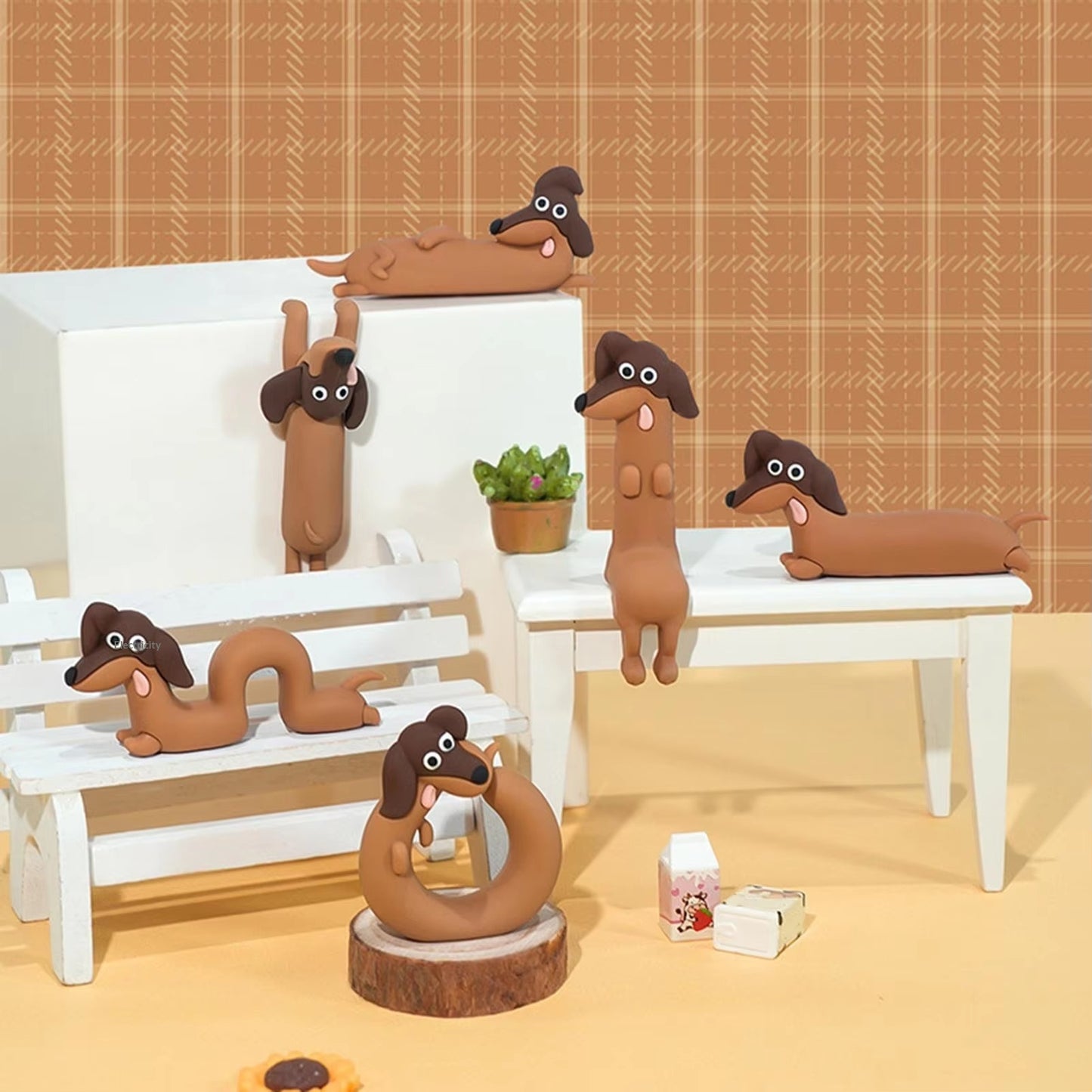 Cured meat flavored Little dog Computer Perching Ornament
