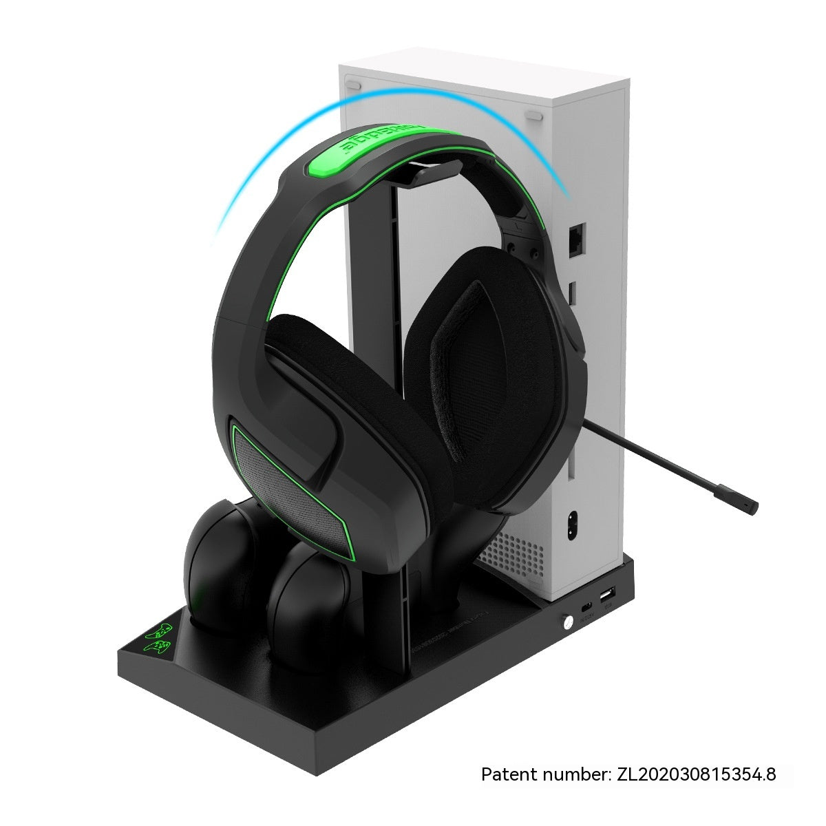 XboxSeriesS Main Engine Cooling Fan Base XSS Gamepad Dual Battery Fixed Charger With Earphone Rack