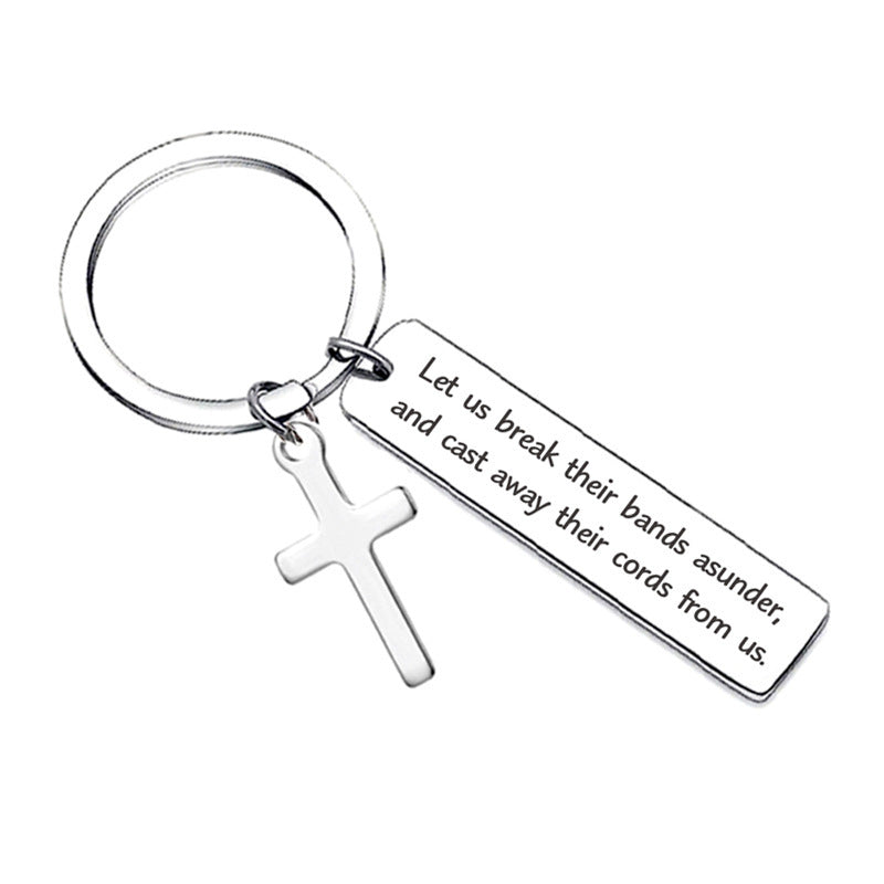 Best-selling Engraved Jewelry Cross Keychain For Bags
