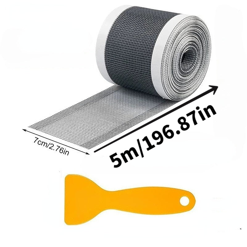 2-Pack 5cm X 7m Bathroom Drain Hair Catcher, Waterproof Shower Floor Mesh Tape, Kitchen Sink Strainer Sticker, Insect  Clog Prevention