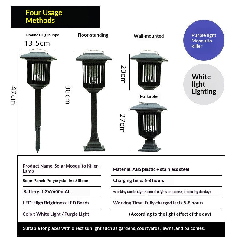 Outdoor Courtyard Light Stainless Steel Mosquito Trap Handheld Version