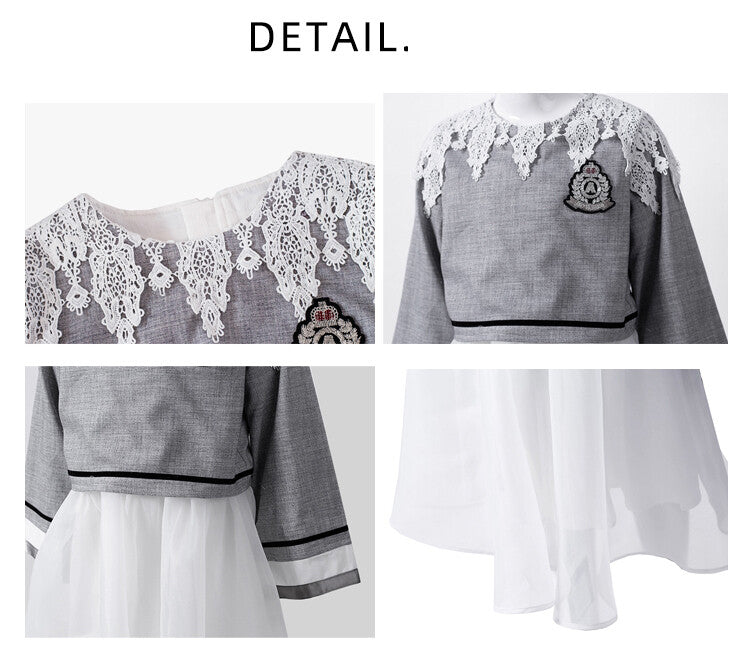 Girls Fashion Loose Fit Top & Dress Set Two-Piece Outfit - Spring