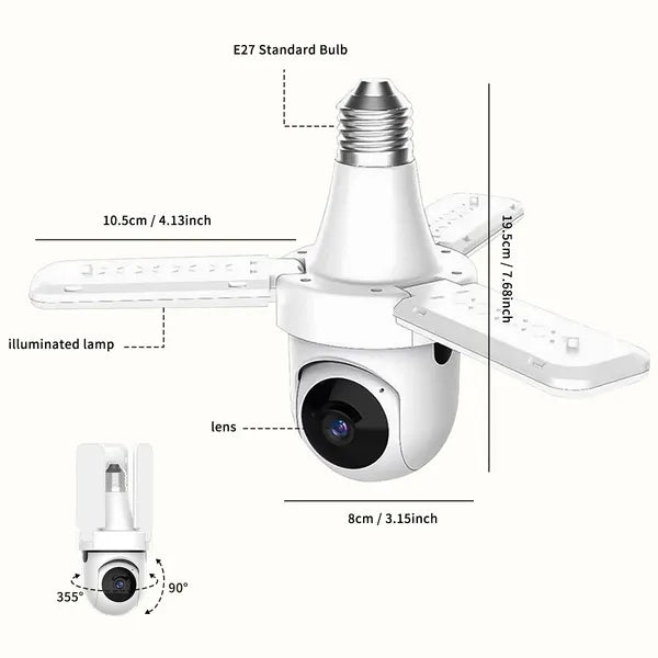 Multi Functional Three Leaf Fan Light Camera, High-definition Monitoring&soft Air Supply, Cross-border Smart Home Hot Item