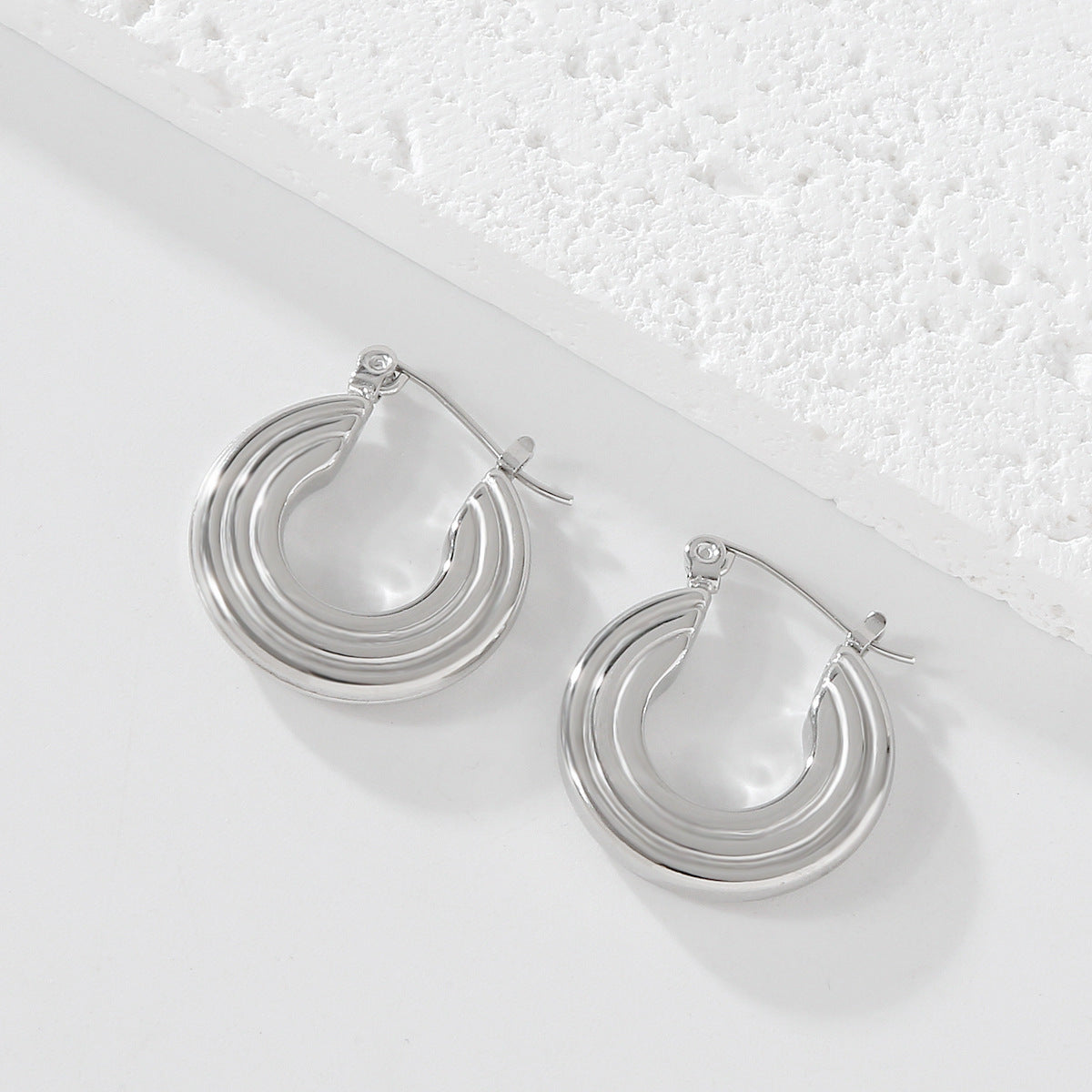 Asymmetric U-shaped Earrings For Cross-border Fashion In Europe And America