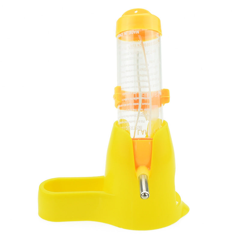 Small Pet Water Bottle Kettle Plastic Water Fountain Totoro Hedgehog Cooling House Tableware Bracket Food Basin Two-in-one