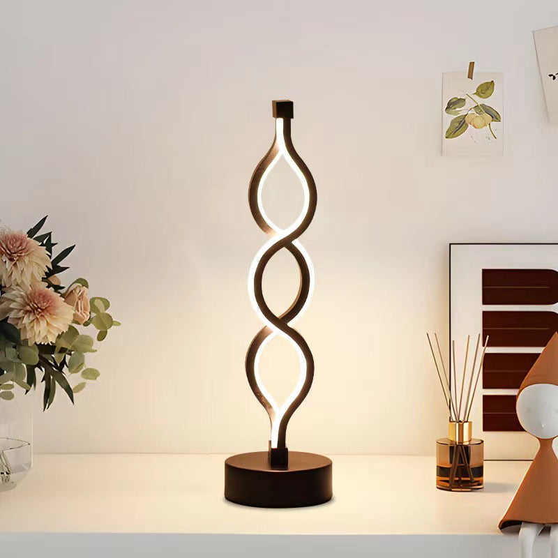 Spiral Desk Lamp, Simple And Adjustable LED Desk Lamp With USB Power Supply