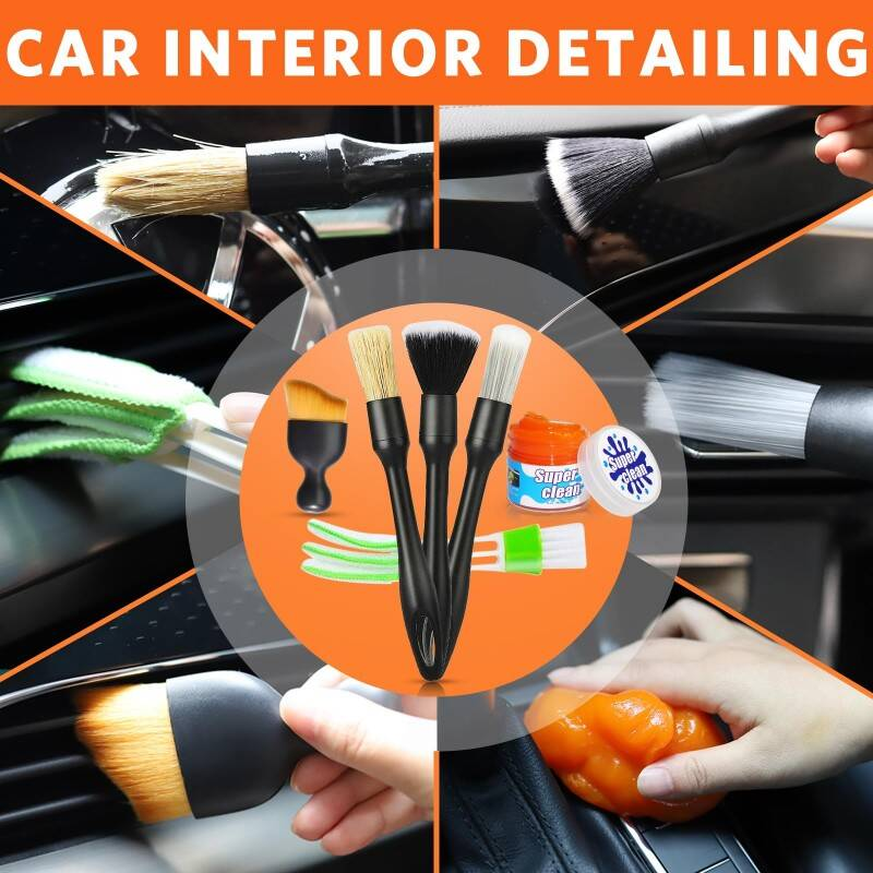 Car Cleaning Kit 25 Pcs Ultimate Car Wash Kit With Drill Brush, Cloth, And Wheel Brush Multi-functional Car Detailing Kit For Deep Cleaning And Interior Care Complete Car Interior Cleaning Kit,