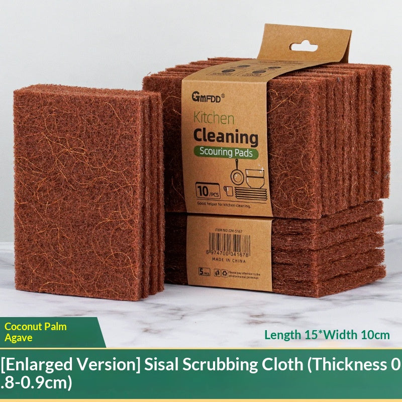 Sisal Scouring Pad Dishcloth Kitchen Cleaning Dishwashing Brush Pot-Cleaning Gadget