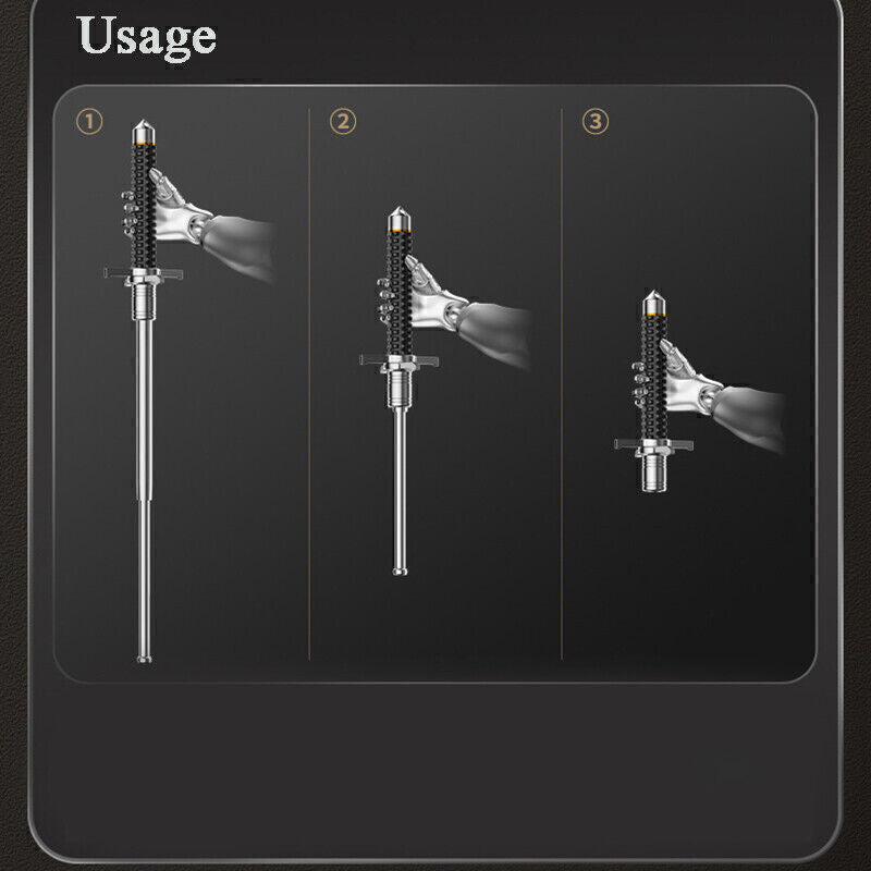 Outdoor Tactical Trekking Poles Retractable Camping Hiking Survival Stick Tools