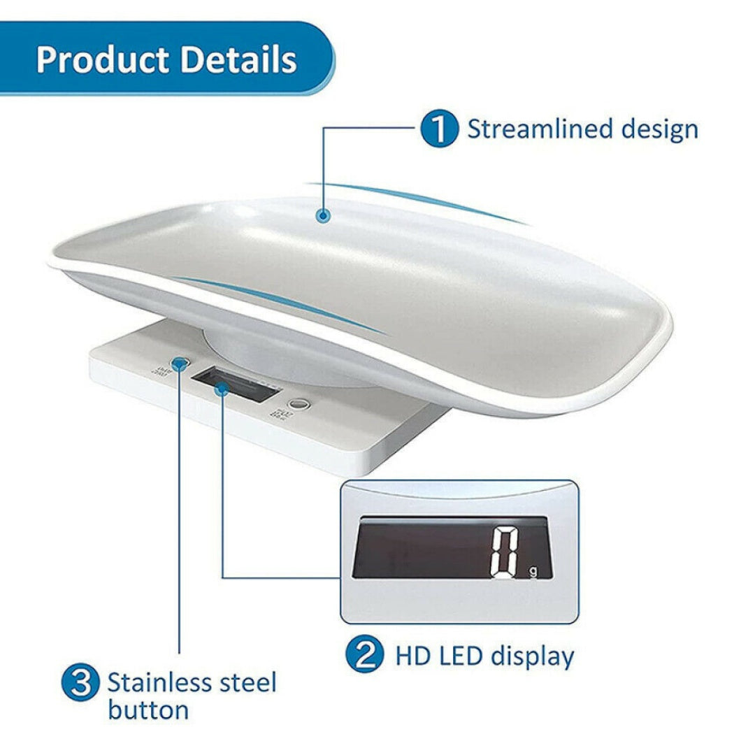 New Electronic LCD Digital Cat Puppy Small Pet Weighing Scales Animal Scale 10kg 1g UK