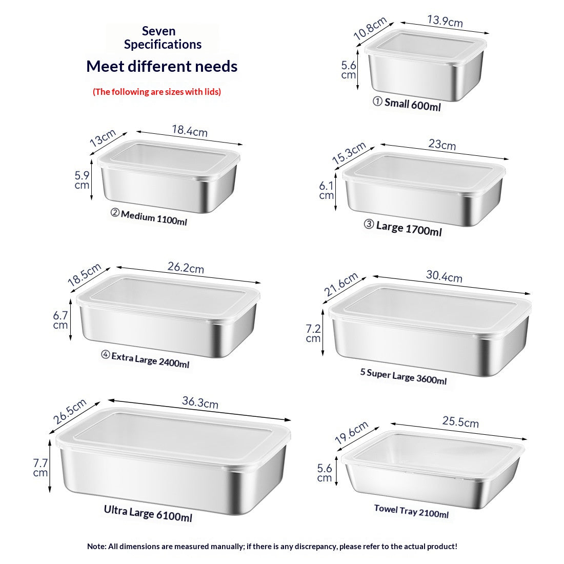 Stainless Steel Food Storage Container With Lid
