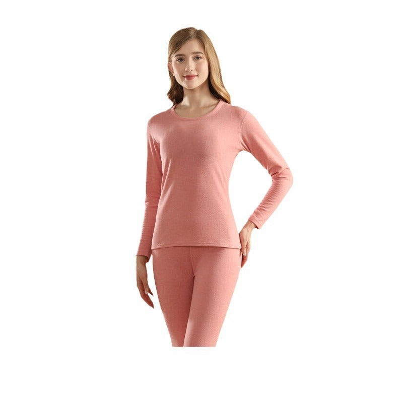 New AutumnWinter Plush Silk Thermal Underwear Set For Women