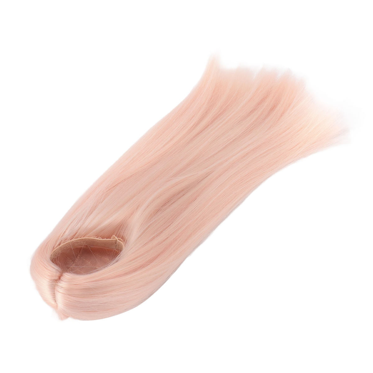 1/4 Doll Wig For 7 To 8in Doll Soft High Temperature Silk DIY Styling Ball Jointed Doll Long Straight Wig For Collection Pink