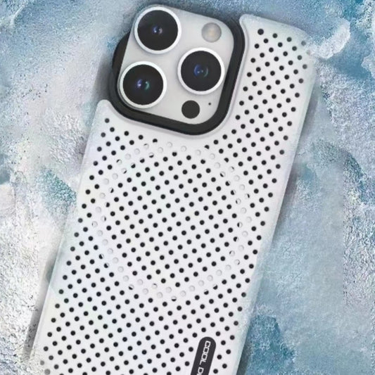 Cooling Grid Phone Case Magnetic Metal Soft Shell