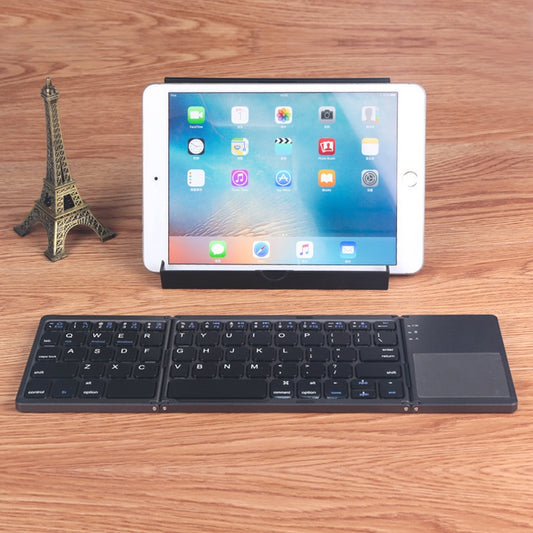 Folding Tablet Phone Computer Wireless Foldable Bluetooth Keyboard Multi-Function Button
