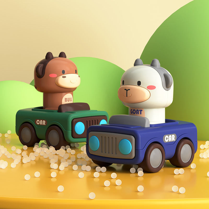 Pressing Animal Car Inertial Vehicle Children's Educational Toys