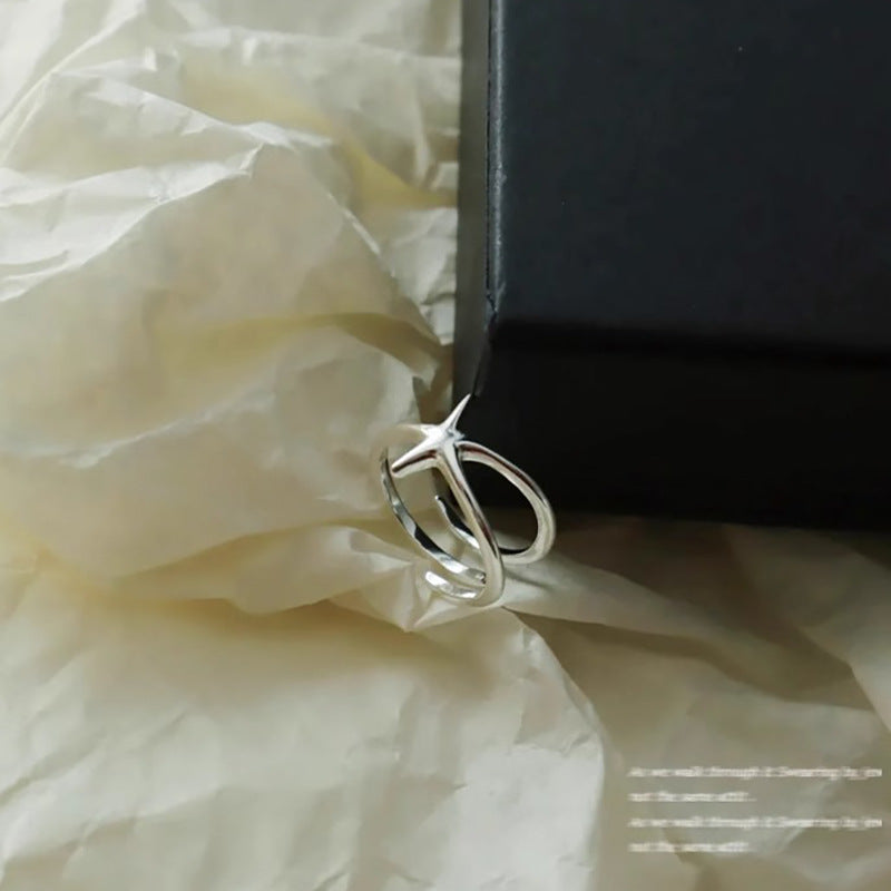 New Japanese And Korean-style Starfish Ring For Women Minimalist Design