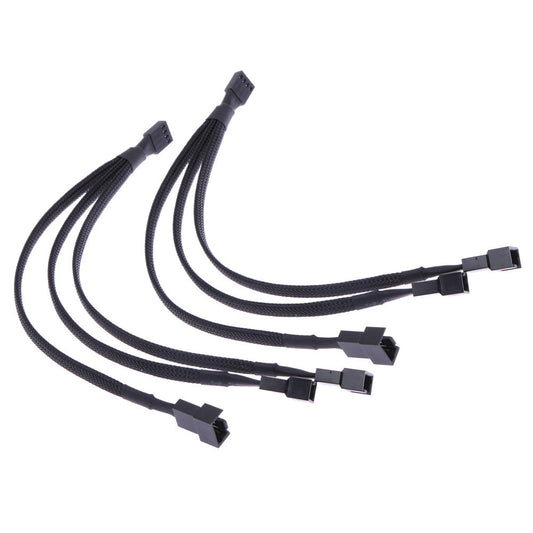 Desktop Computer CPU 4PIN PWM 1 Minute 3 Adapter Cable Snakeskin Network Cable 30CM Cooling Fan Adapter Cable