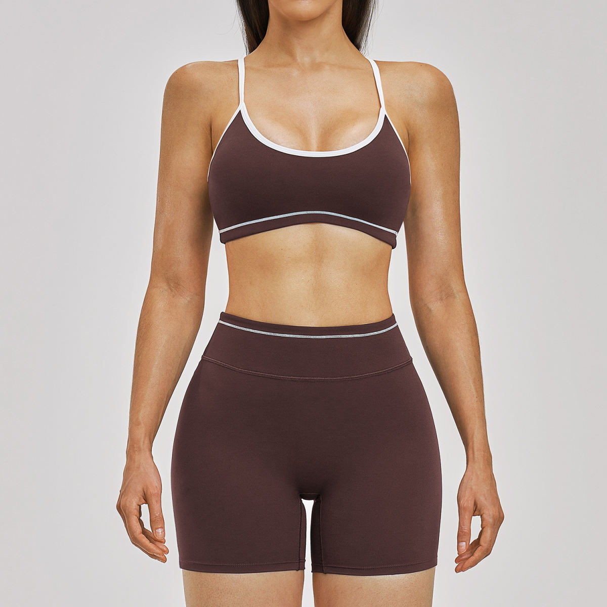 Beautiful-back Quick-drying Fitness Set Outdoor Running Workout Set