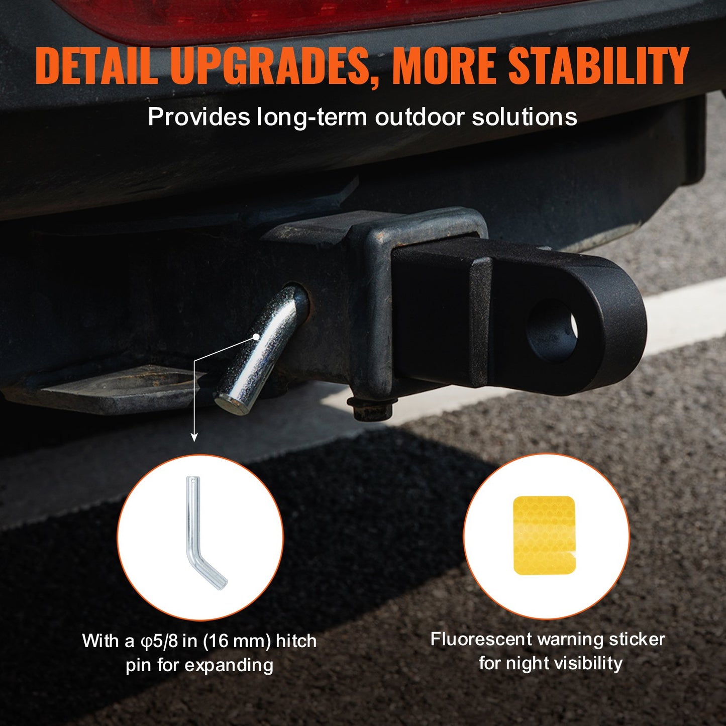 Shackle Hitch Receiver, Fits 2" Receivers, 52900 Lbs Breaking Strength, Heavy Duty Towing Accessories With Trailer Hitch Lock Pin For Trucks, Jeeps, Off-Road Vehicle Recovery, Aluminum Alloy