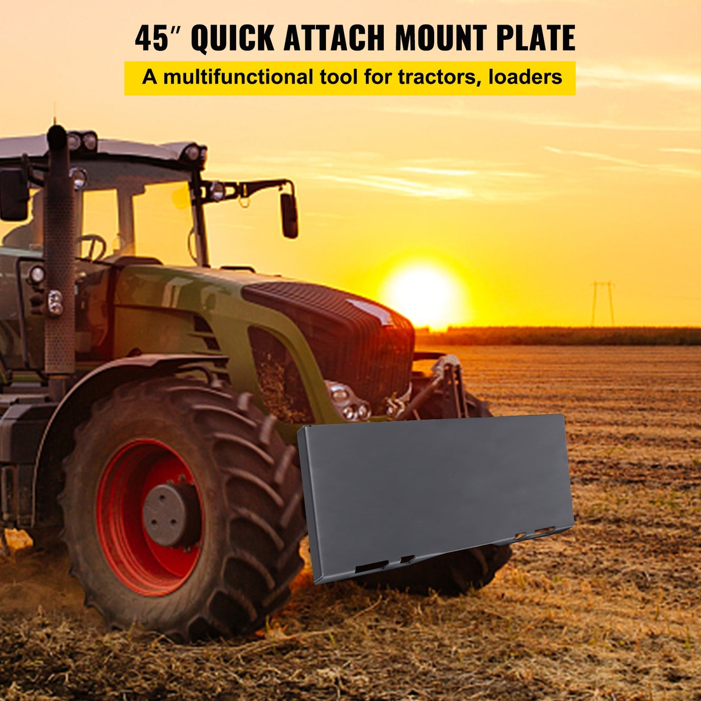 Skid Steer Mount Plate Thick Skid Steer Attachment Plate Steel Quick Attachment Loader Plate With 3 Additional Welding Rods Easy To Weld Or Bolt To Different Accessories