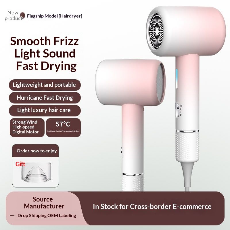Foldable High-speed Hair Dryer High-power With Strong Airflow For Home Use