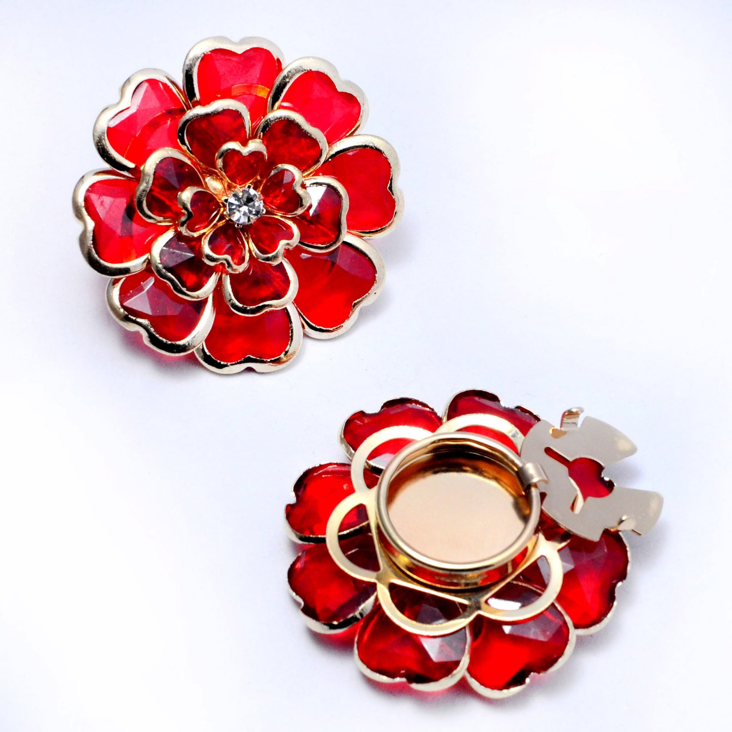 Best-selling Shirt Buttons Drop Oil Flower Bronze Diamond Buttons Set Brooch Buttons