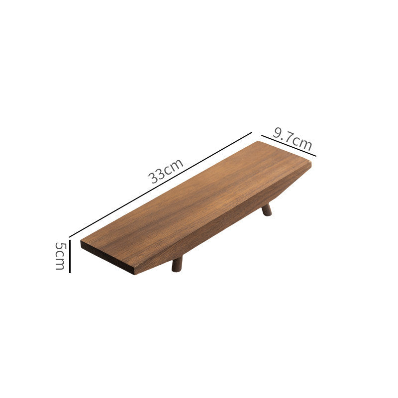 Solid Wood Retro Tea Tray - Home Use Gongfu Tea Set Organizer Accessory Chinese Style Tea Table Utensil
