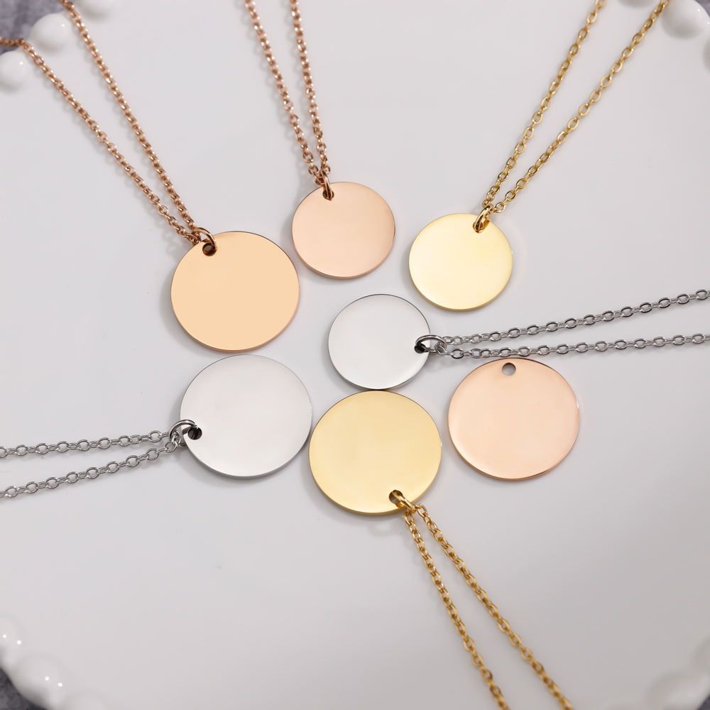 Stainless Steel DIY Jewelry Accessories Smooth Disc