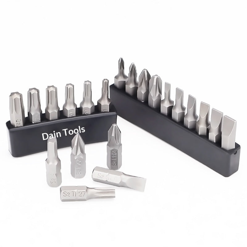 Short Bit Set For Electric Screwdrivers Compatible With Sockets Hex And Phillips Heads Magnetic Accessories