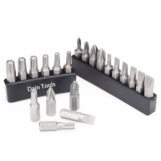Short Bit Set For Electric Screwdrivers Compatible With Sockets Hex And Phillips Heads Magnetic Accessories