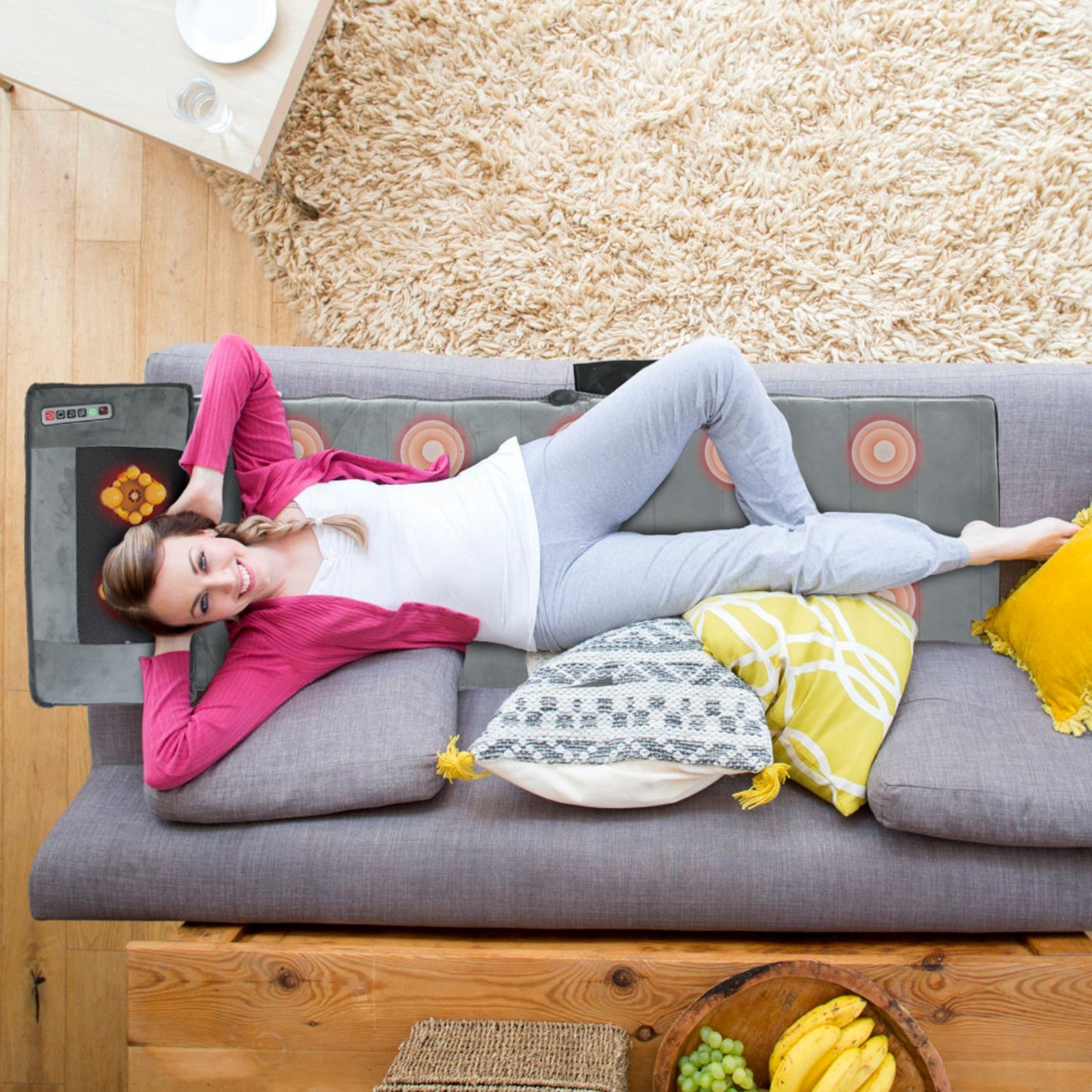 1Set Upgrade Type Full Body Electric Massage Mat With Heat Vibration Massage Pad Cushion Back Massage Mattress Chair Pad With Neck Massage Pillow With 10 Vibration Motors Timer For Valentines Day Gift