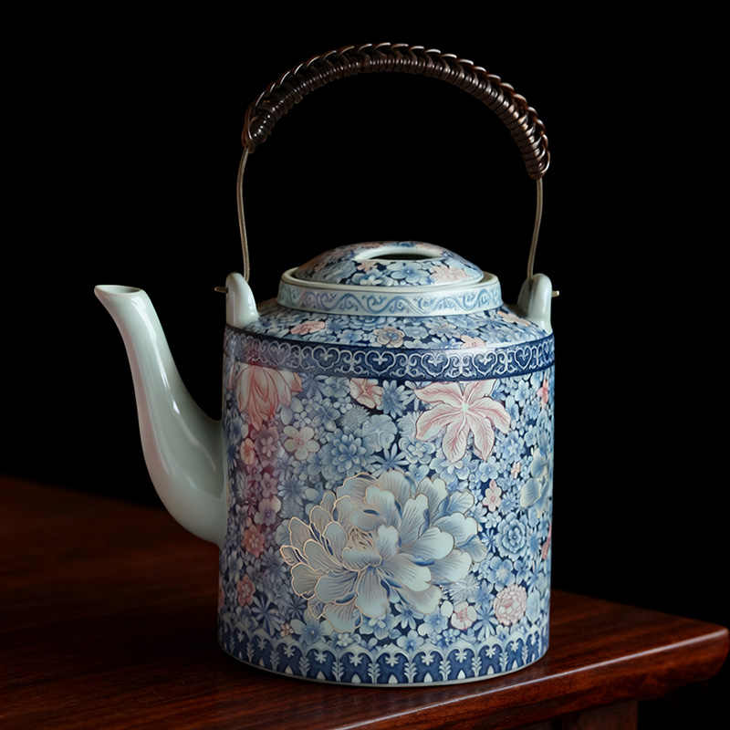 Ru Ware Handled Teapot Large Size For Brewing Tea