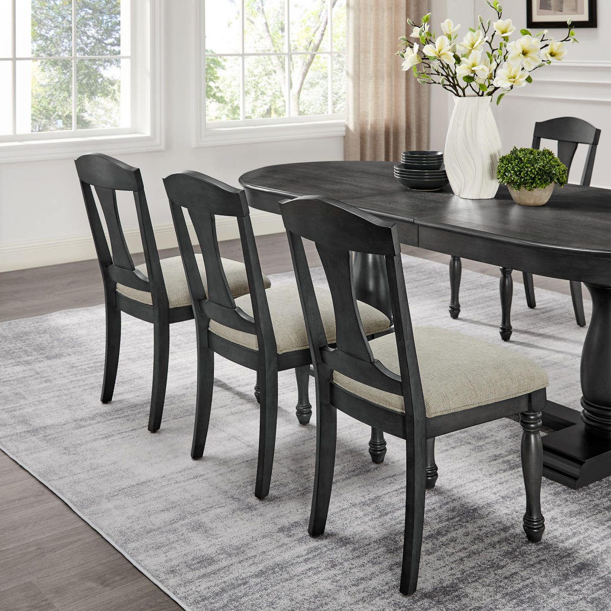 Wooden Frame Upholstered Dining Chairs set of 2,Mid Century Retro Chairs Comfor Kitchen Chairs for Living Room,Restaurant