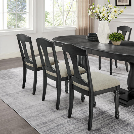 Wooden Frame Upholstered Dining Chairs set of 2,Mid Century Retro Chairs Comfor Kitchen Chairs for Living Room,Restaurant