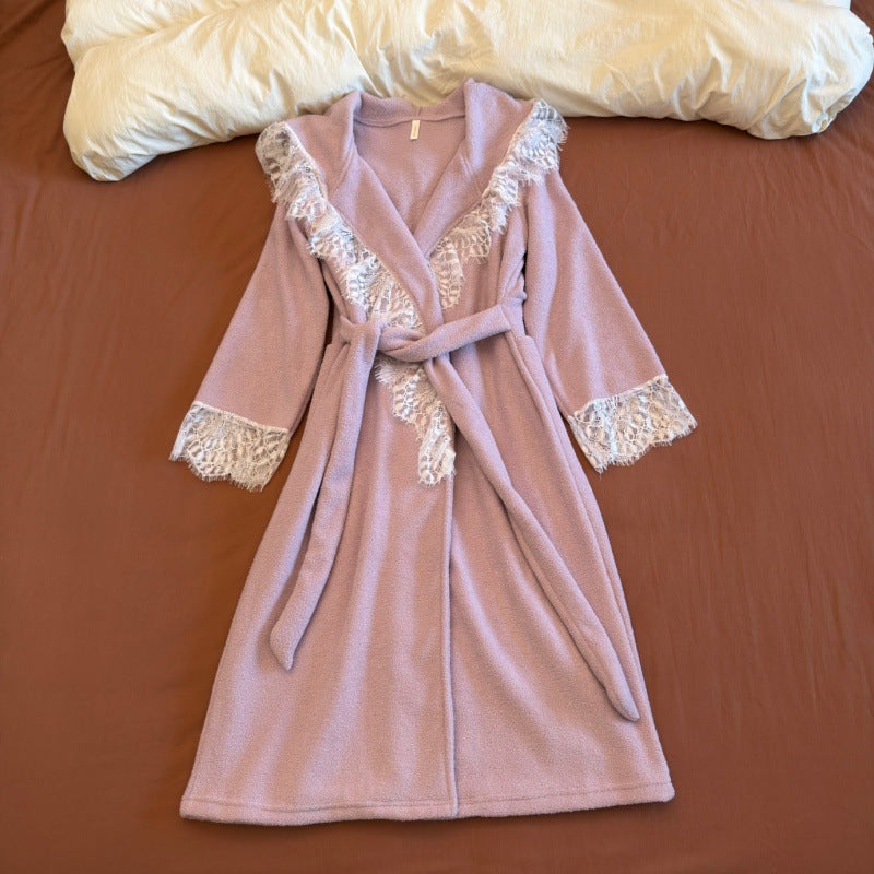 Long High-end Womens Robe For Beauty Salons