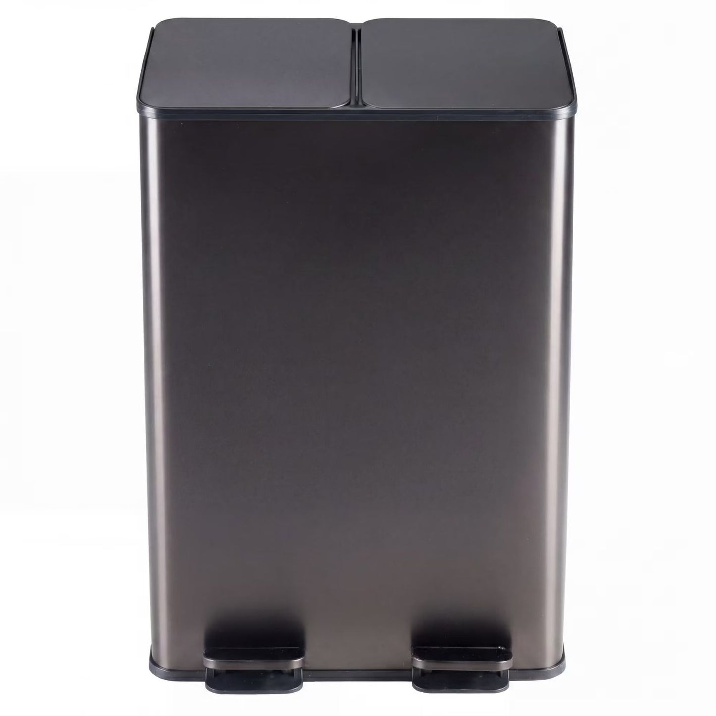 Dual Bin Trash Can, Foot Pedal Kitchen Recycling Bin, Soft-Close Lid And Removable Inner Buckets, Fingerprint-Proof
