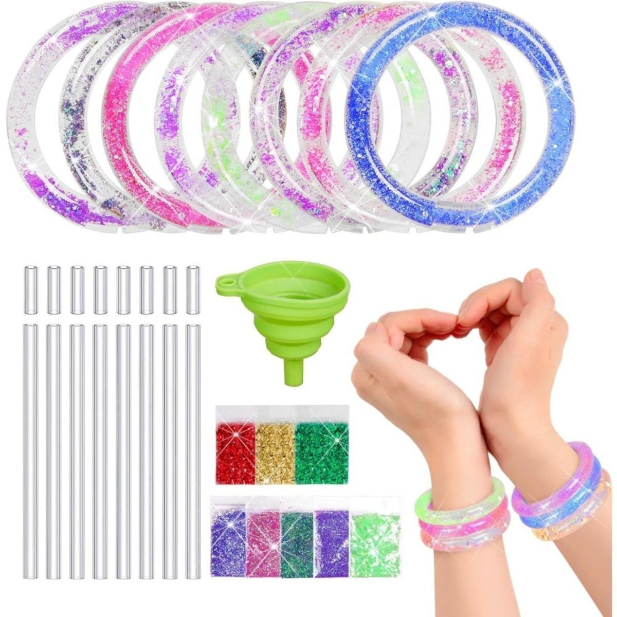 Leisure, Manual Activity, Birthday, Creative Crafts, Bracelets, Gift Idea, Fluorescent Bracelet, Plastic Bracelet