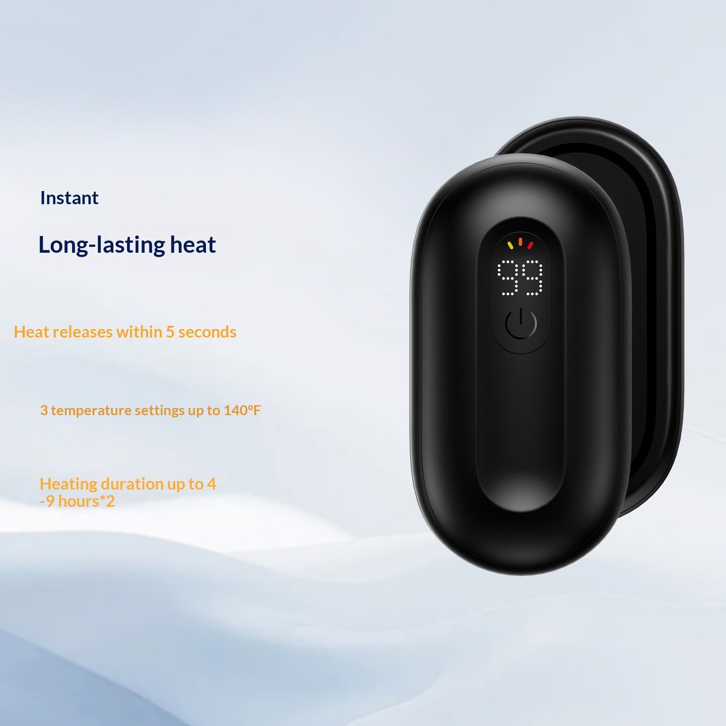 Smart Digital Display Three-Setting Adjustable Temperature Magnetic Hand Warmer