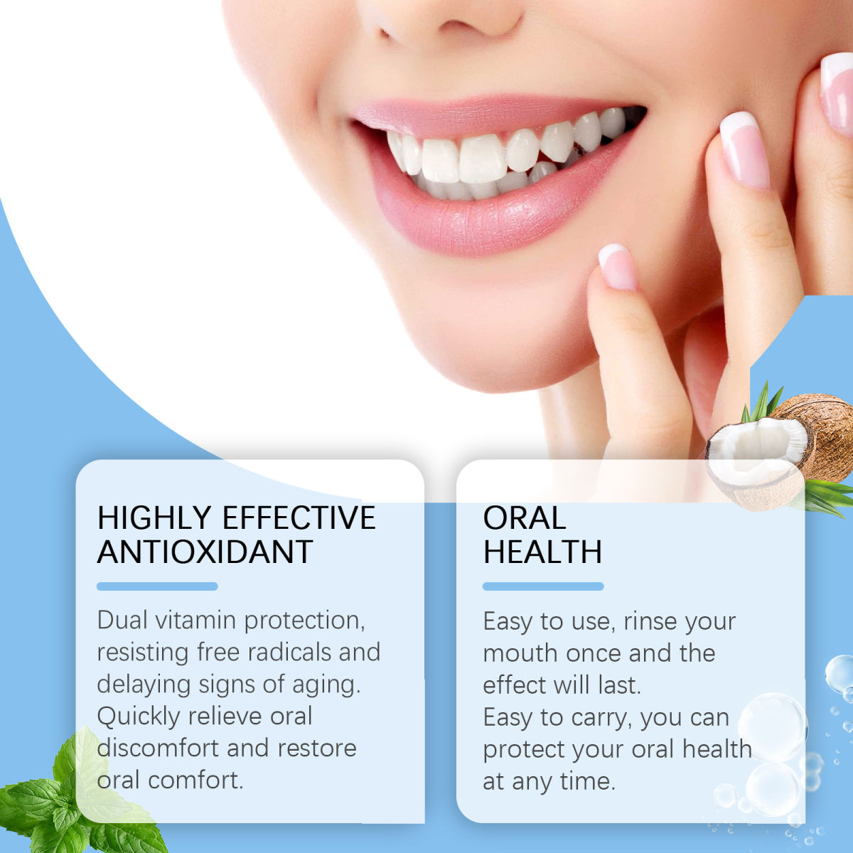 Coconut Mint Mouthwash  Breath Care Gum
